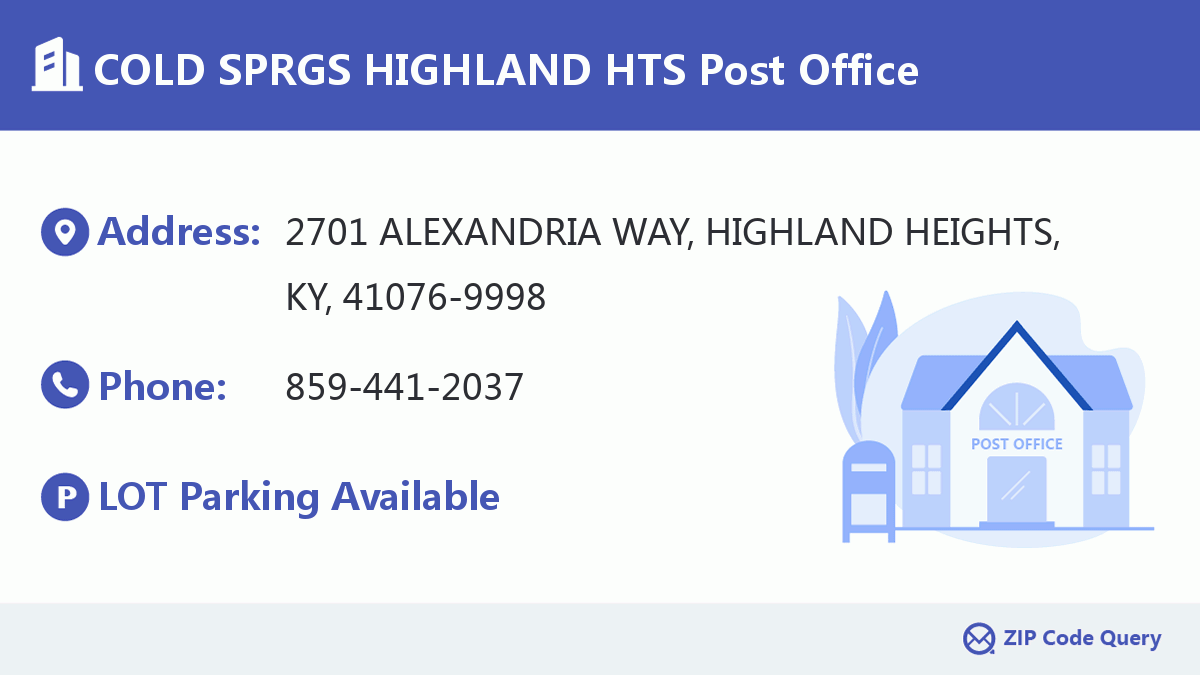 Post Office:COLD SPRGS HIGHLAND HTS
