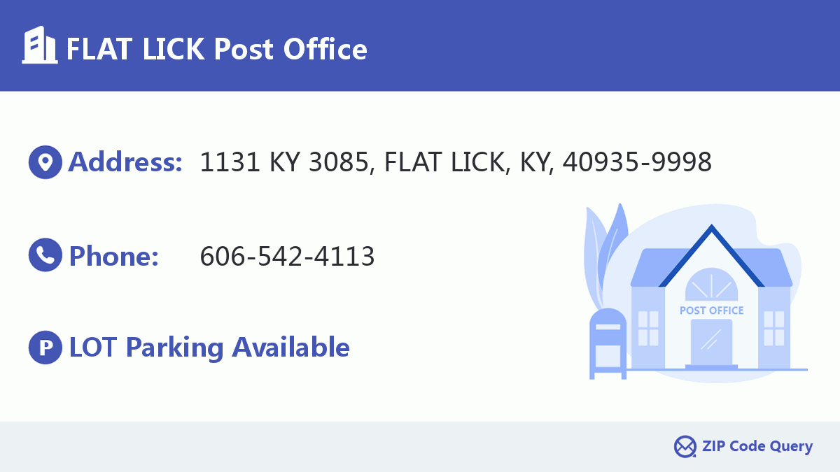 Post Office:FLAT LICK